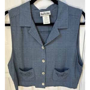 Vintage Nina Piccalin Beaded Vest Women’s Size 12 Boho festival Retro